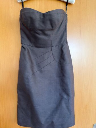 Damen Trägerloses Kleid Grösse 36 Anthrazit Neu