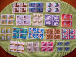 4er Blöcke Helvetia Ausgabetag 1989 17 Stück