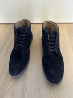 Bottes homme daim bleu lacets taille 44 état d'occasion