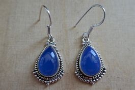 Ohrhänger in Silber mit Chalcedon