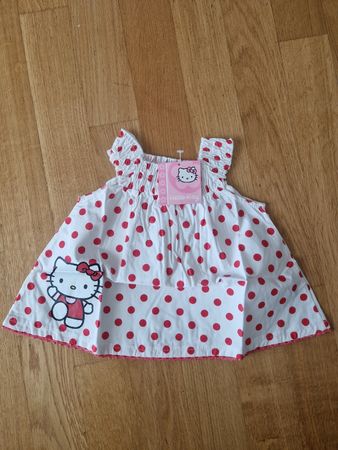 Robe d'été Hello Kitty à pois, taille 62, neuve!