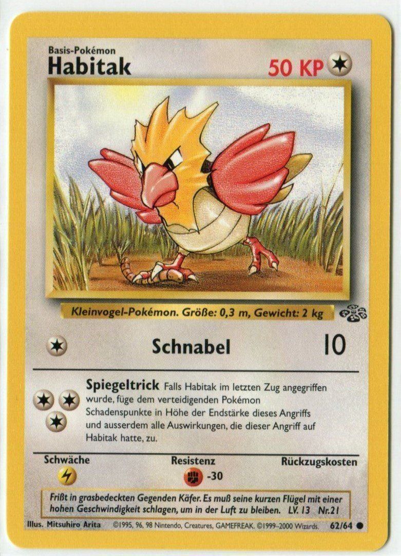 Pokémon Carte collezionabili: Habitak Dschungel 62/64 Deutsch Mint – Nuovo (secondo la descrizione) da Dornach venduto da Deco89