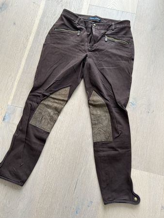 Ralph Lauren Reithose / Hose braun mit Leder Gr. 38