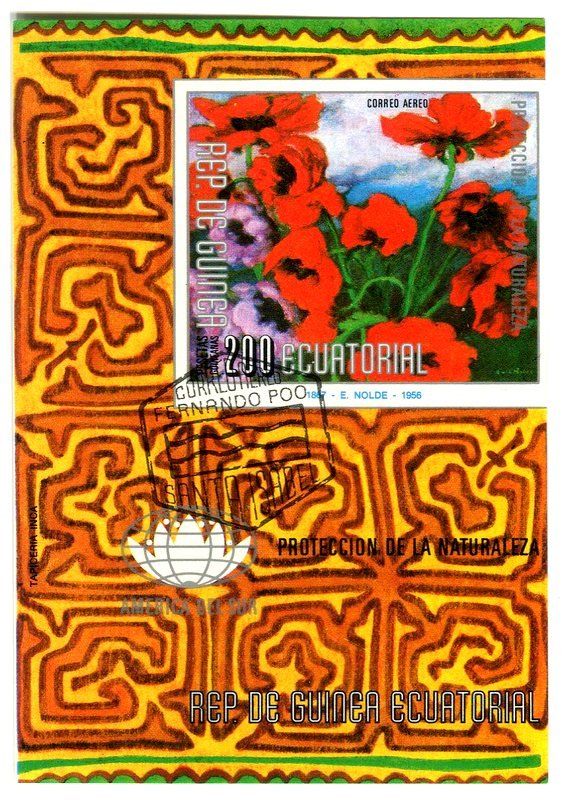 Tous les timbres: Block "Malerei". Äquatorialguinea – Neuf avec emballage d'origine à Basel par Butsch5