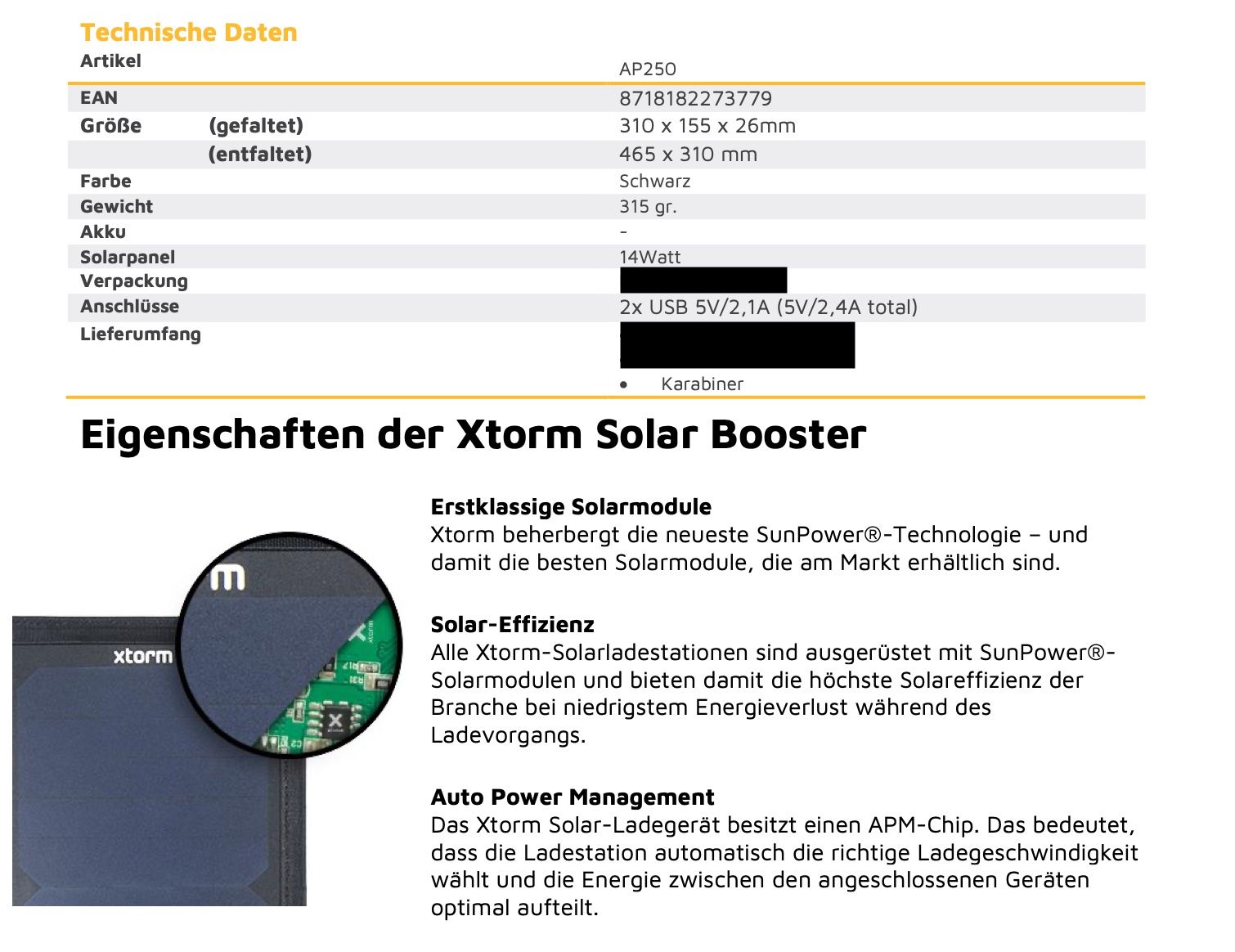 Xtorm Panneaux solaires: XTORM AP250 14W Solar Booster - Panel – D'occasion à Zürich par cbrl 4