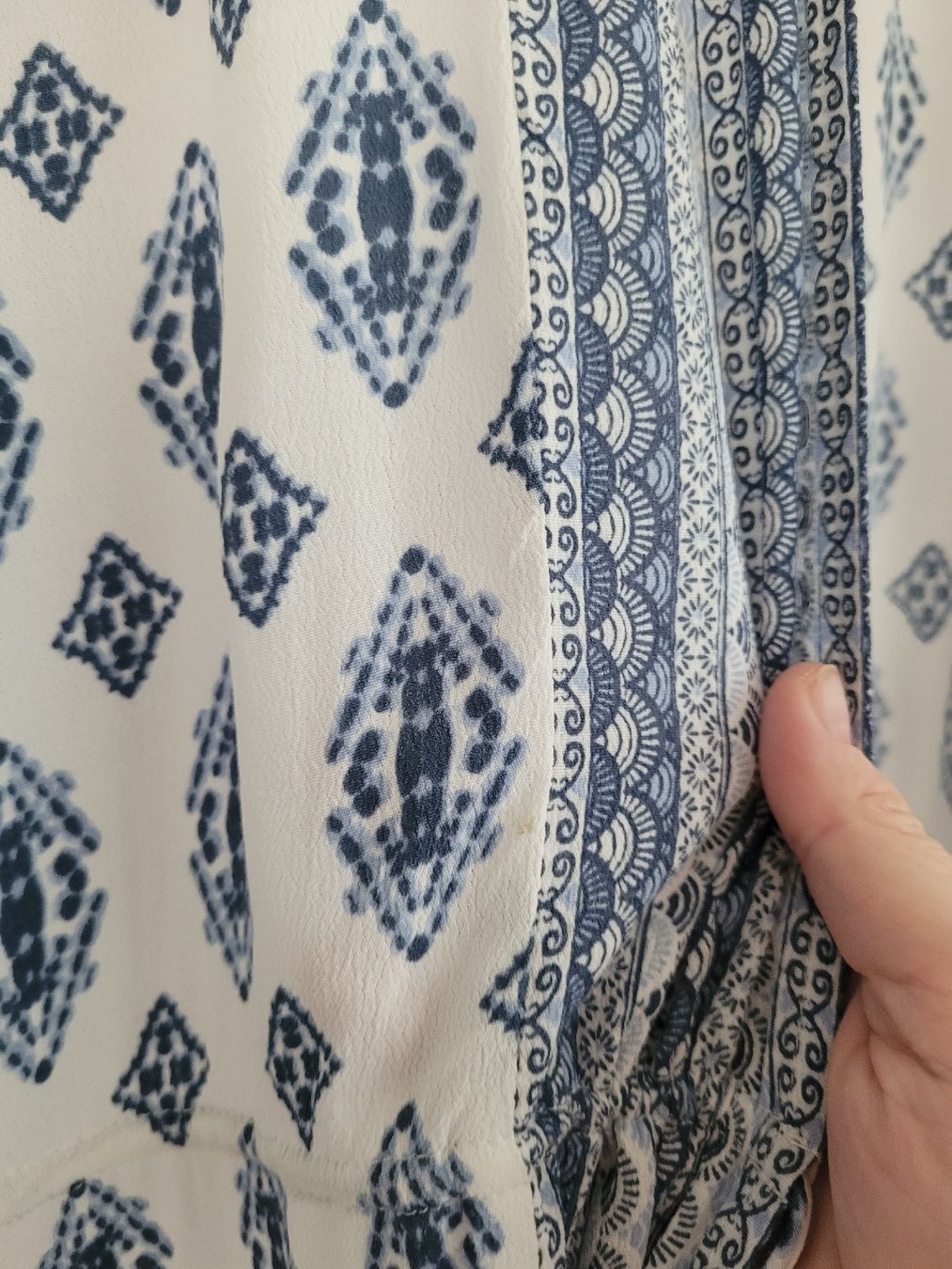 Kimono: Kimono in Blau/Weiss Muster – Usato da Bünzen venduto da Milly32 2