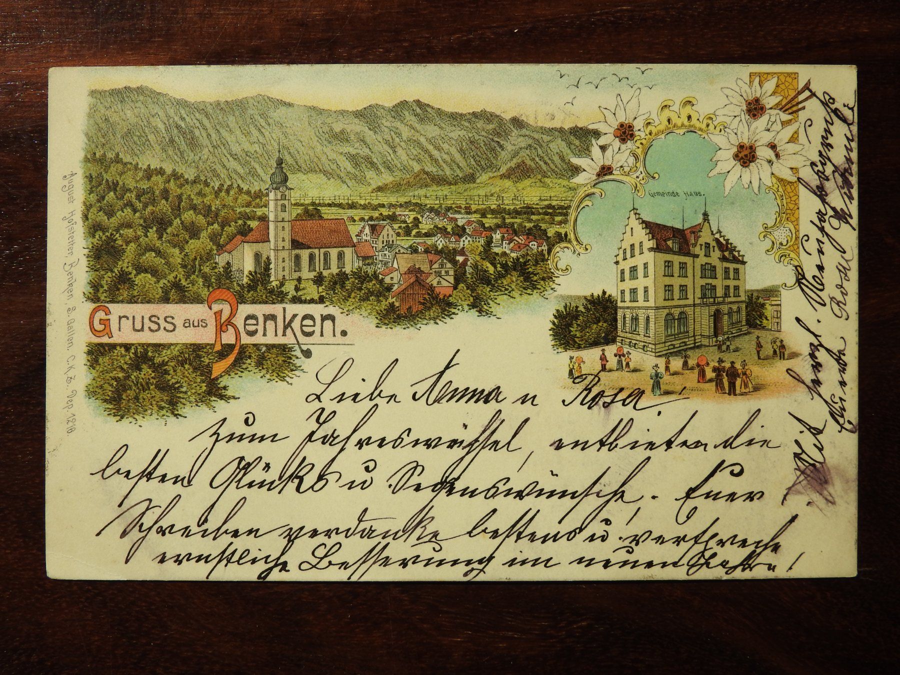 Cartoline postali: Gruss aus Benken SG ! – Usato da Rain venduto da 999-800-K