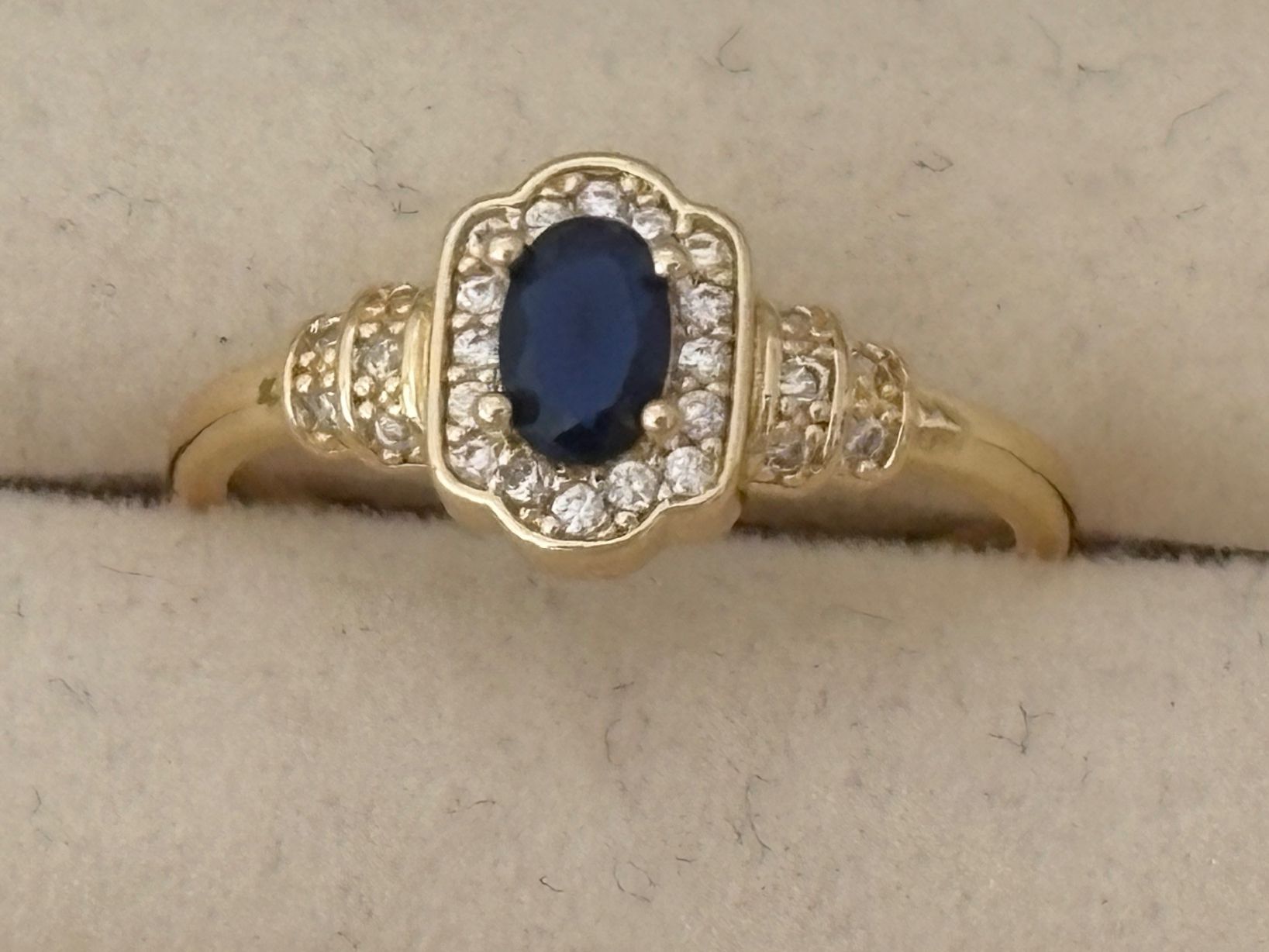 Anelli: Luxus Elegante Gr.17/7 Ring Farbe:  Gold/ blau – Nuovo (secondo la descrizione) da Biel-Bienne venduto da Roserosse13 5