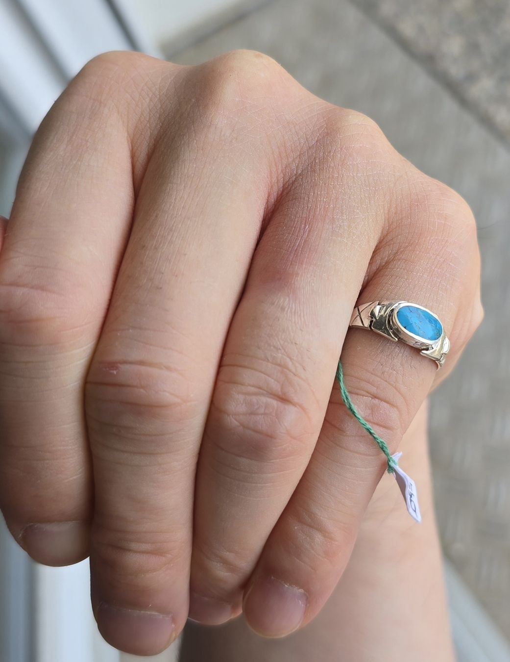 Anelli: Bague Style Navajo Native Pointe de Turquoise Argent 925 – Usato da Basel venduto da ALEXANDER4056 9