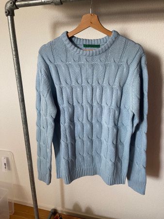 Bruno Bassi Herrenpullover, XL, Blau, 50% Wolle