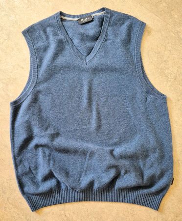 MAERZ MUENCHEN 52 L WESTE GILET BLAU,  TOLL MIT HEMD,  TOP