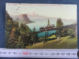 RIGI-DAMPFBAHN ZAHNRAD SCHNURTOBELBRÜCKE 1908 SZ AK
