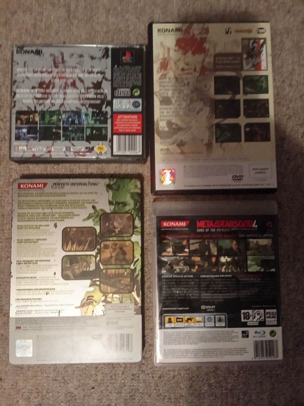 Giochi: Metal Gear Solid 1-4 Playstaton 1 Ps2 Ps3 Games sammlung – Usato da Turbenthal venduto da fatalbeauty 1