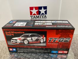 Tamiya TT-02 Audi 90 Quattro Racing RC-Modell 1:10 (NEU)