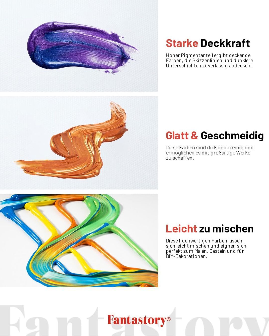 Colori: Acrylfarben Set Metallic 20x60 ml mit 12 Pinseln – Nuovo e nell'imballaggio originale da Schaffhausen venduto da mrswiss21 3