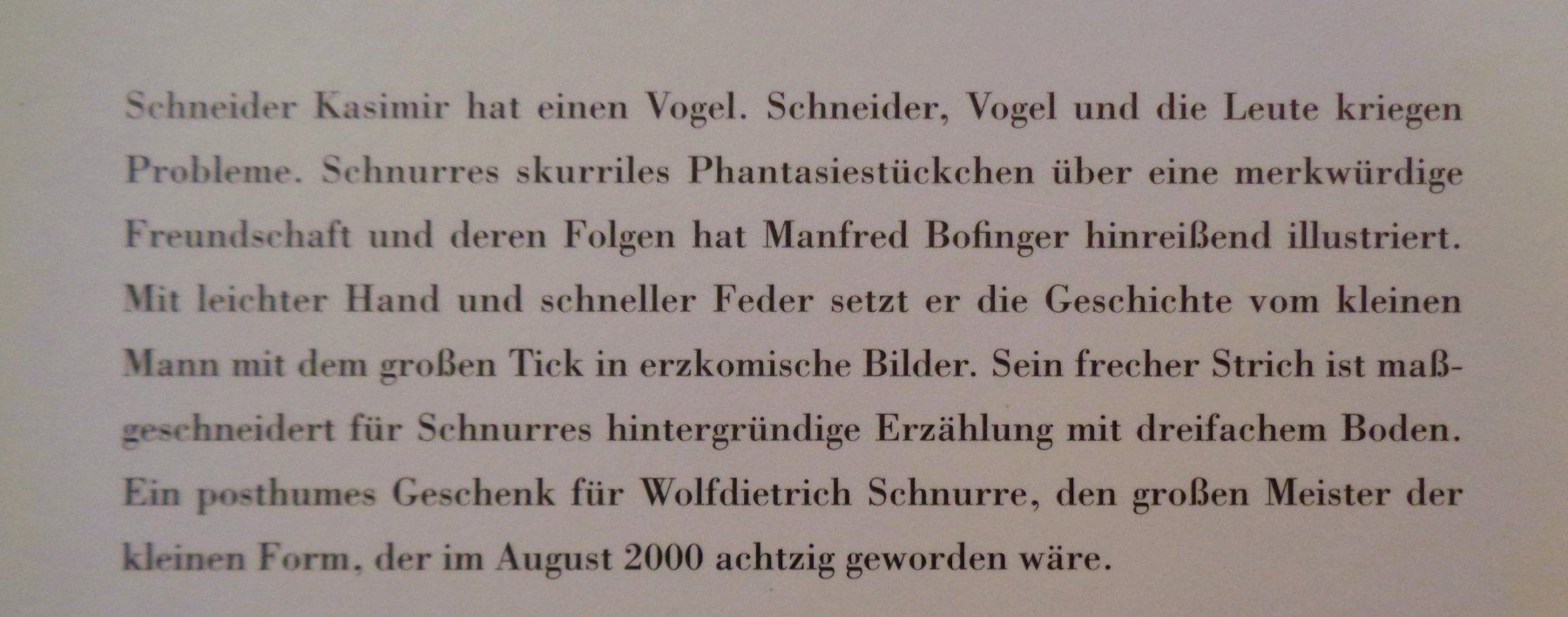Libri: Kasimir hat einen Vogel / Bilderbuch von Manfred Bofinger – Usato da Bellach venduto da JingleJerry 7