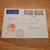 Luftpost Brief 1940 Feldpost 14 Lausanne Samaden