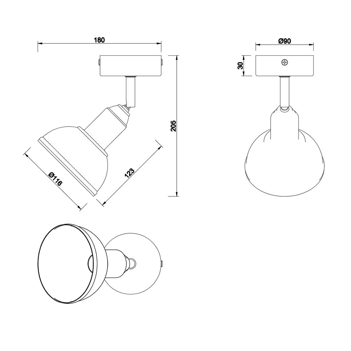 Lampade: Wandleuchte, Holzoptik, 20 cm x 18 cm – Nuovo (secondo la descrizione) da Kreuzlingen venduto da Smart-Light 3