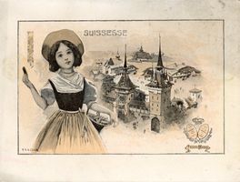 Schweiz  CH  -  Trachten   /   Lombart-Karte     um 1900
