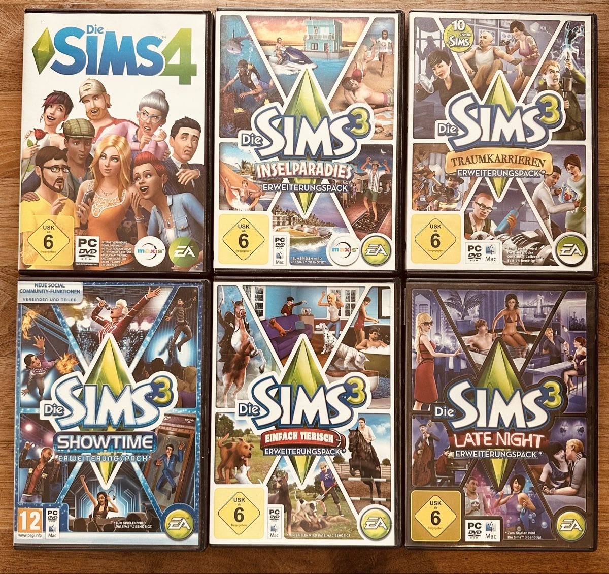 Tutti i DVDs: Sims 3+4 total 6 DVD für PC – Usato da Wangen ZH venduto da Baci8