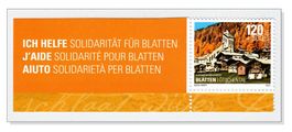 "Solidarität für Blatten", Marke mit Eckrand unten links **