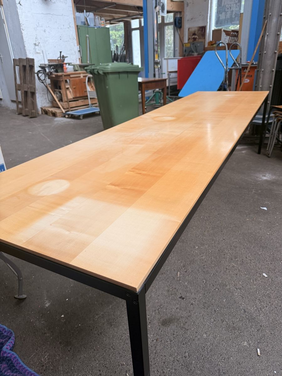 Tische: Arbeitstisch, Ateliertisch - 300 cm - Industrie-Look – Gebraucht aus Wildegg von KramerBeni 2