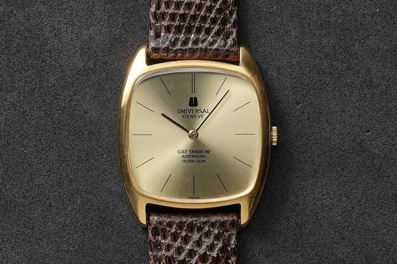 Universal Genève Orologi: Universal Genève Gilt Shadow ultra slim, Micro-Rotor – Usato da Luzern venduto da ChronoScope6004 1