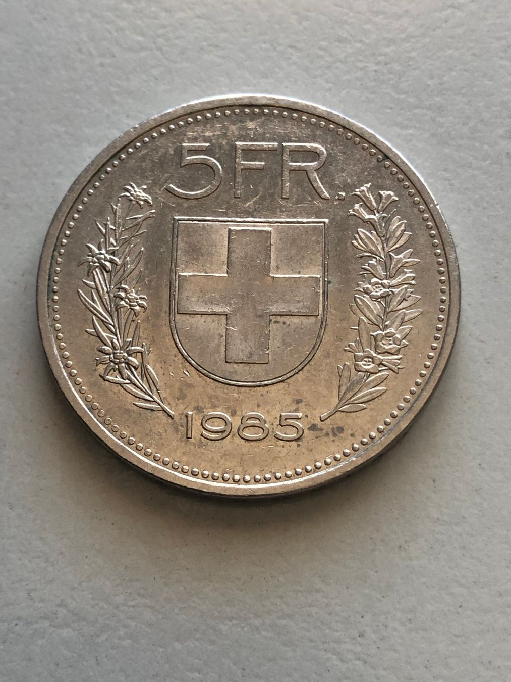 Tutti le monete: 5 Fr. 1985 – Usato da Schötz venduto da Odpa