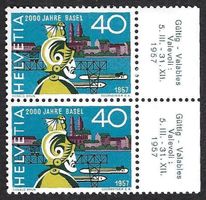 Helvetia 1957 - 40 Rp., ungebraucht