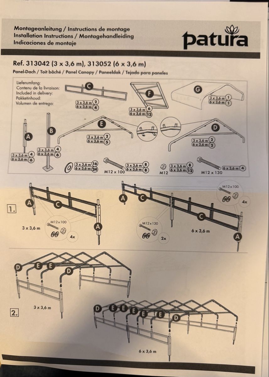 Accessori per la stalla: Weidezelt super stabil 3.6x6Meter – Usato da Brunegg venduto da Rachizora 2