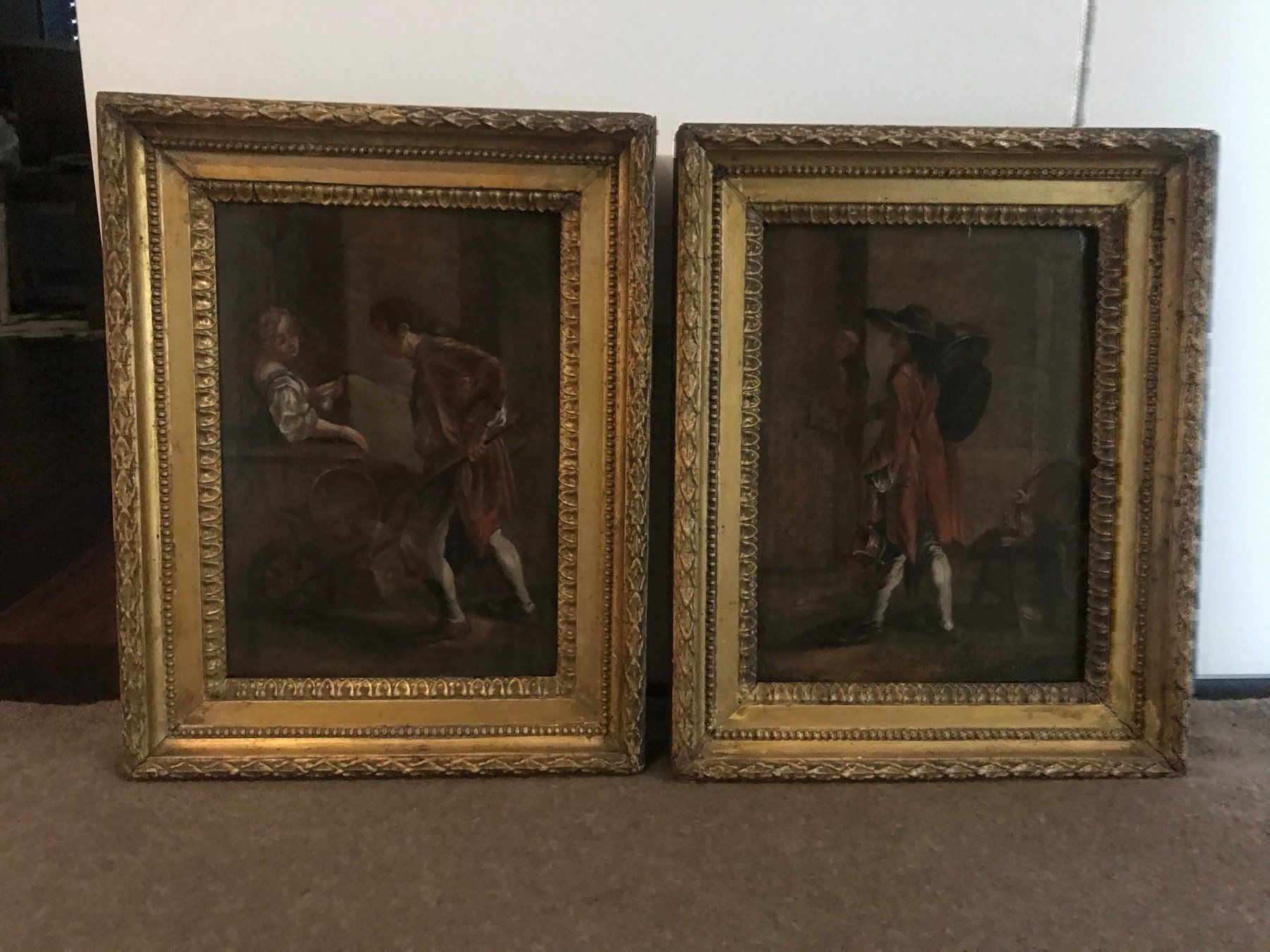 Gemälde: zwei Oelgemälde auf Holz, 18. JH – Gebraucht aus Zürich von Louis_xvi
