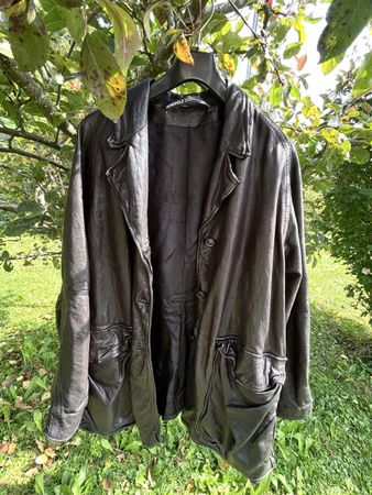 Rundholz Lederjacke Lederkurzmantel schwarz 