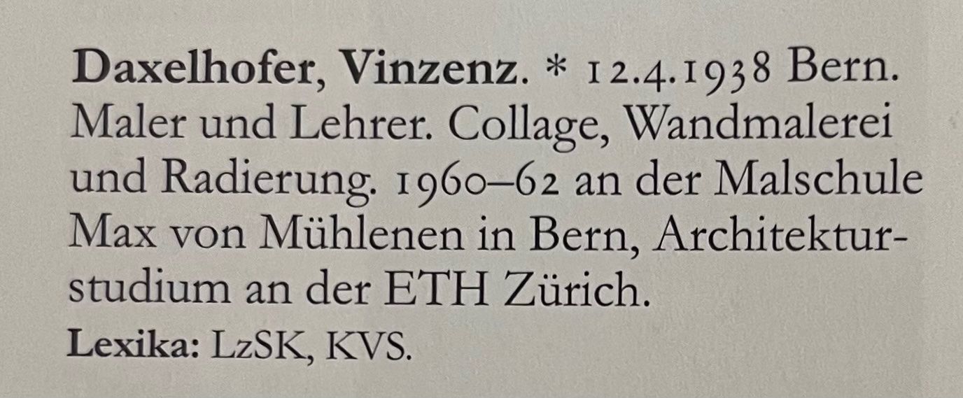 Gemälde: Daxelhofer Vinzenz (1938 Bern) – Gebraucht aus Grosshöchstetten von Perle1951 5