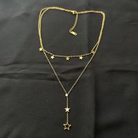 18KGP Goldene Stern Halskette 