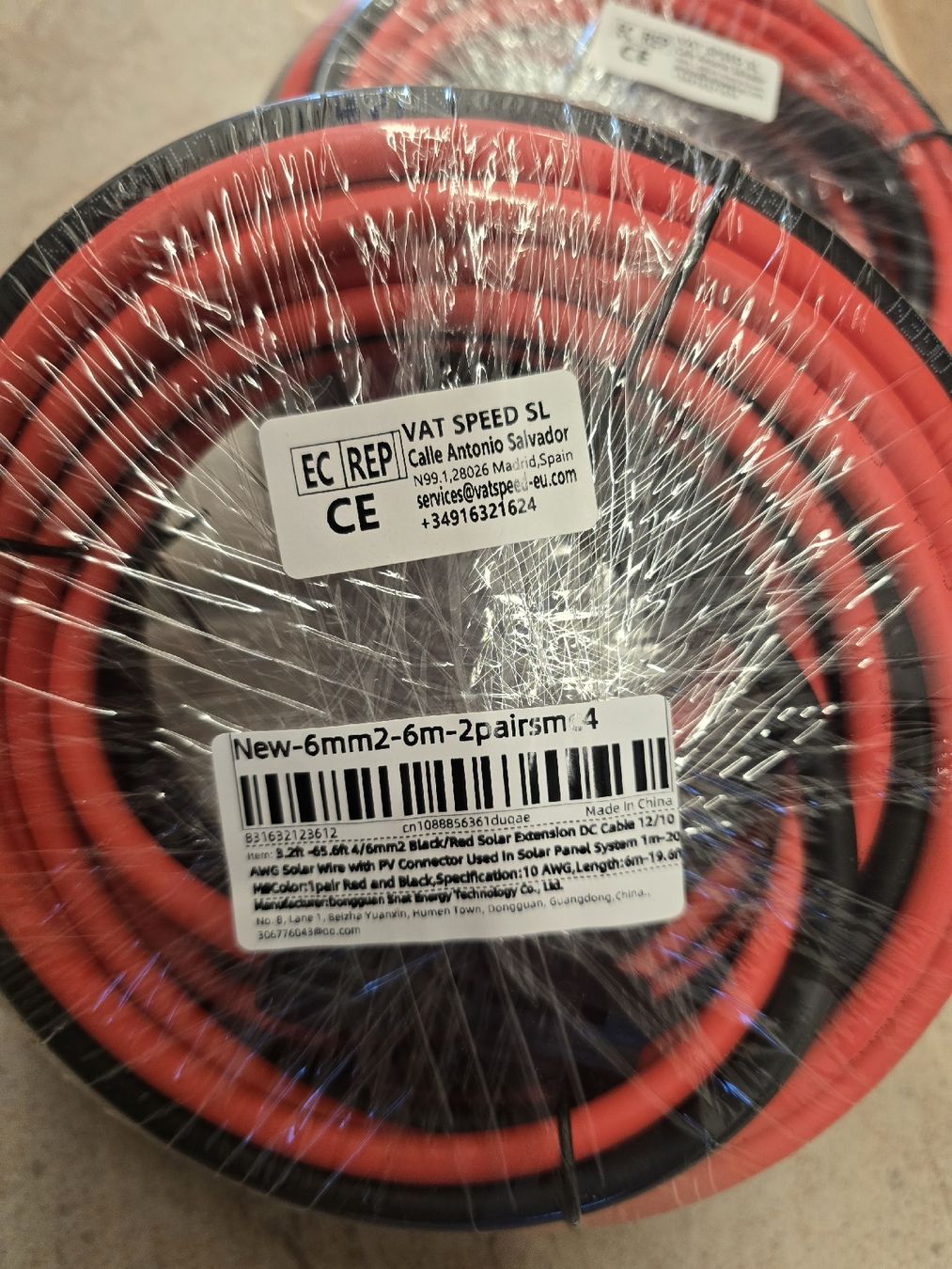 Dispositivi a energia solare: Solarkabel 6mm2 Rot/Schwarz 6m mit Stecker – Nuovo (secondo la descrizione) da Wetzikon ZH venduto da 12Meins 3