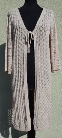 NKN Nekane Strickjacke Beige Gr. M Häkel Jacke