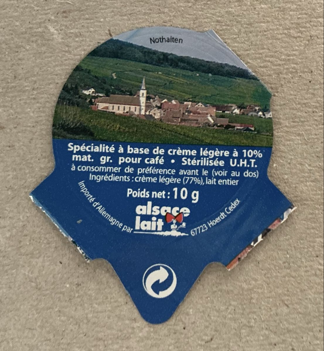 Coperchi dei cremini per caffè: F-11 B - Elsass III, Riegel – Usato da Allschwil venduto da gewuerznelke