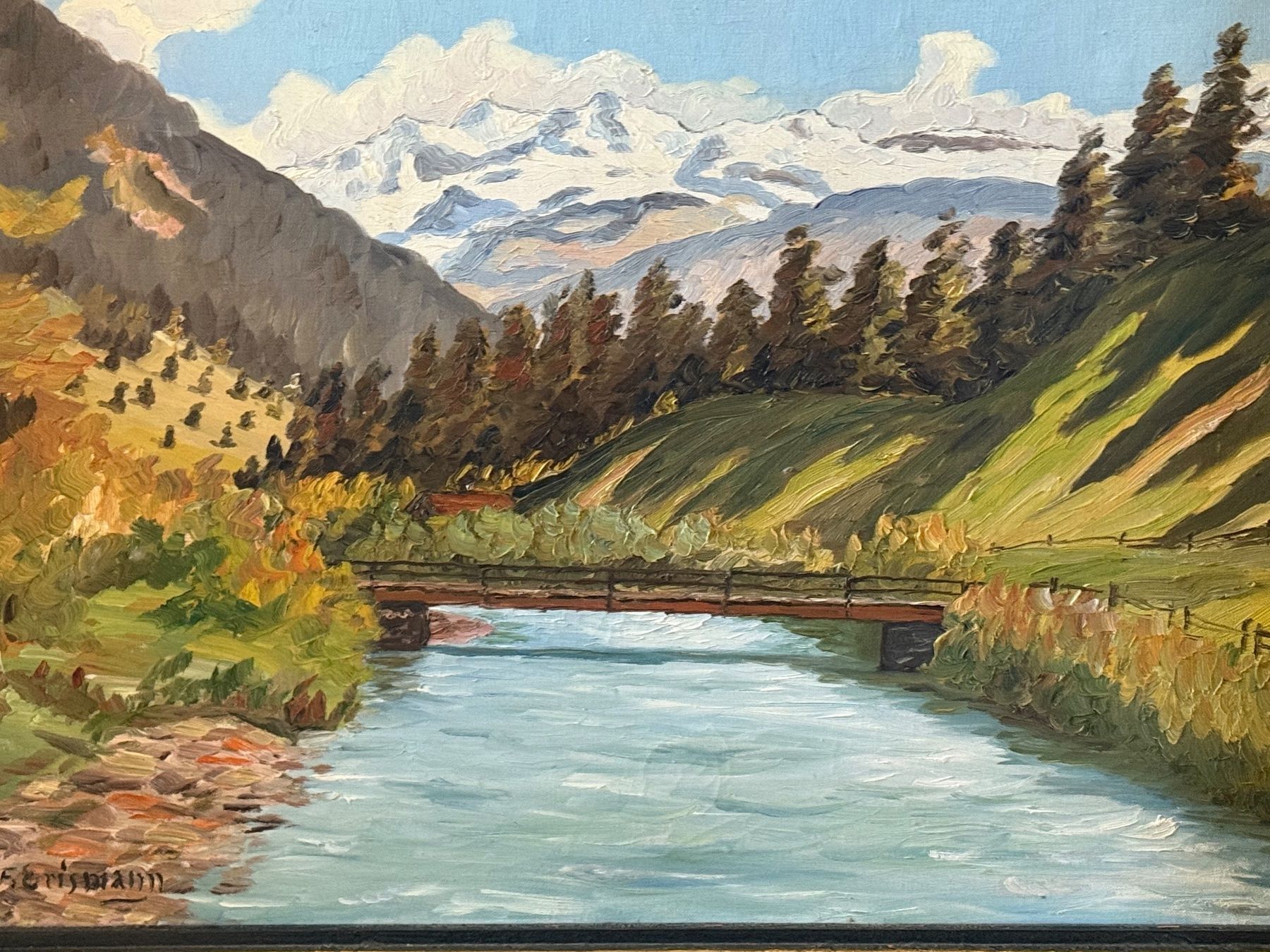 Dipinti: ERISMANN Oelgemälde Berner Oberland signiert – Usato da Bern venduto da Jwpm66 1