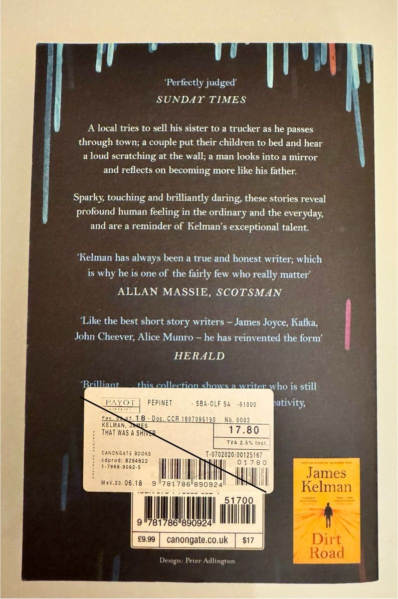 Bücher: That Was a Shiver, James Kelman - anglais – Gebraucht aus Neuchâtel von Elipshop 1