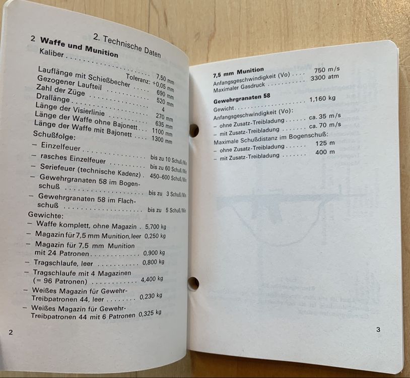 Reglement 53.100 d Das Sturmgewehr 57 und die Gewehrgranaten 6