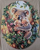 Holzpuzzle "Koala Mutter mit Babys" Grösse A2
