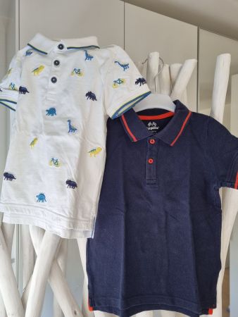 T-Shirt Set Gr. 110/116, Dinos und blau, Top Zustand