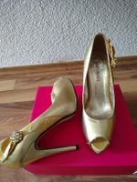 Elegante goldene High Heels, Grösse 36, festlich ✨