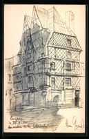 Handgemalt: Angers, Aux ombre de la Cath