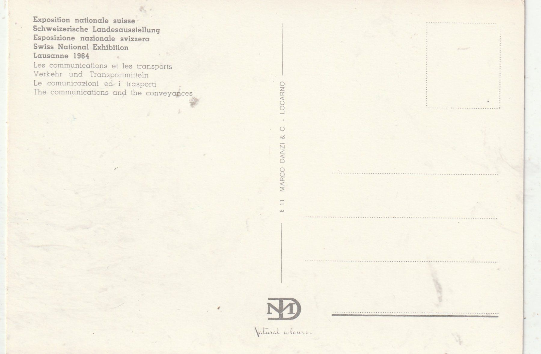 Cartes postales: EXPO Lausanne 1964 – D'occasion à Lumbrein par made02 1