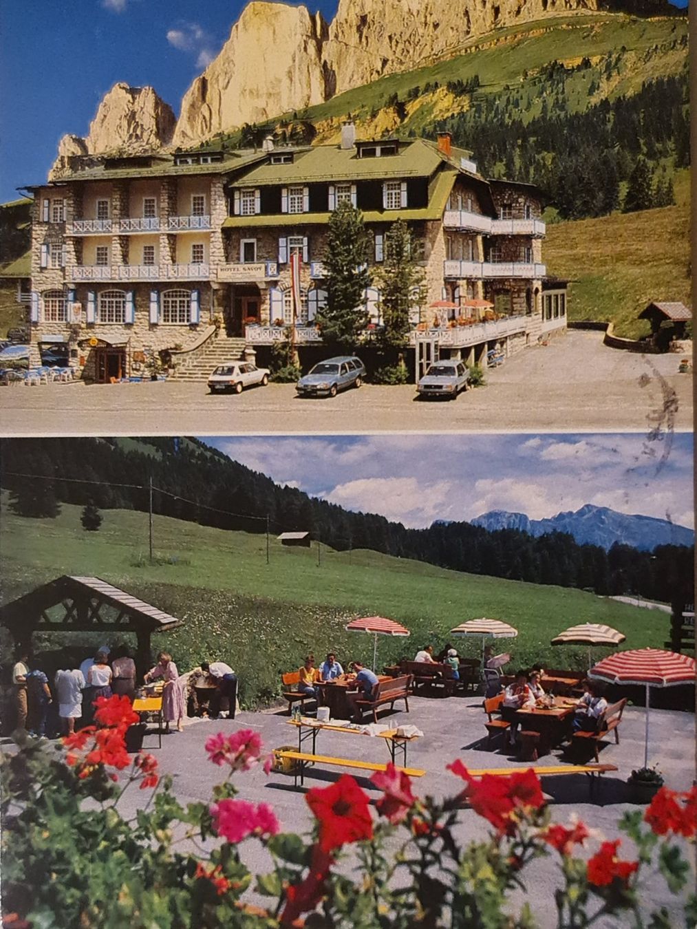 Ansichtskarten: Ansichtskarte Hotel Savoy Passo Carezza 1996 – Gebraucht aus Dintikon von Vexi