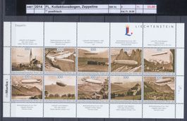 2014 FL, "Kollektionsbogen, Zeppeline", ** postfrisch
