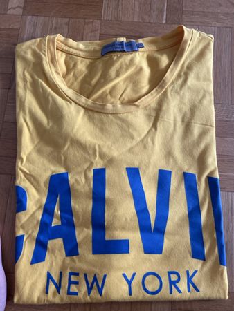 Calvin Klein T-Shirt gelb slim fit Grösse L neuwertig