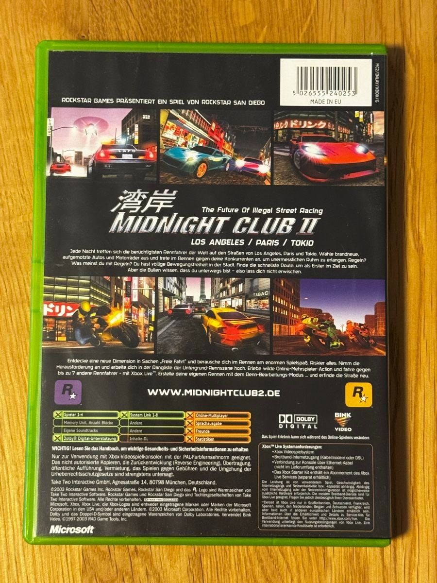 Giochi: Midnight Club 2 - CIB - Xbox – Usato da Uster venduto da GamesAndStuff 2