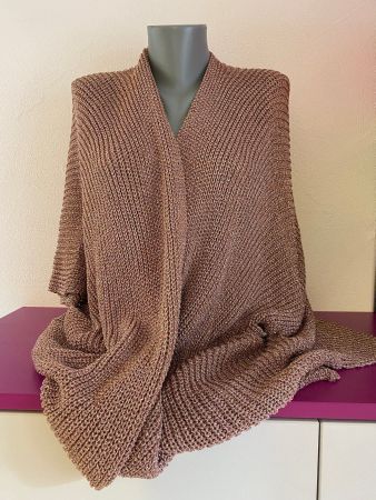 Strickgilet Rosé Metallic Grösse 36-46